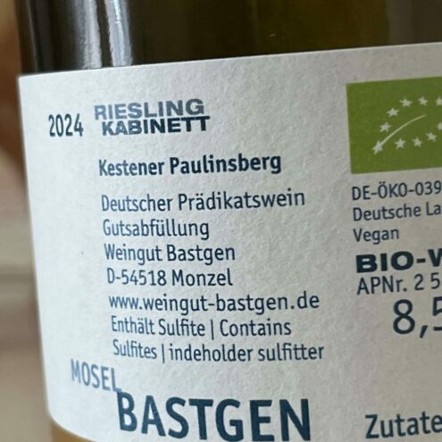 Das Weinetikett eines Prädikatsweins
